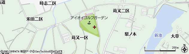 愛知県東浦町（知多郡）緒川（上苅又池）周辺の地図