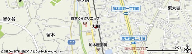 愛知県東海市加木屋町大堀周辺の地図