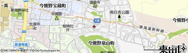 京都府京都市東山区今熊野南日吉町周辺の地図