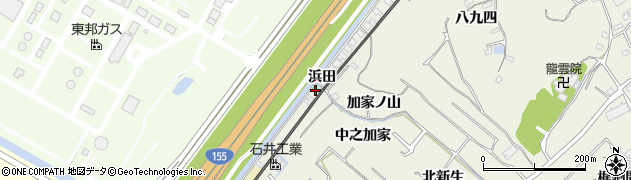 愛知県知多市新知（浜田）周辺の地図