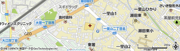 ダイエー瀬田店・イオンフードスタイル周辺の地図