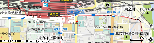 京都府京都市南区東九条東山王町周辺の地図