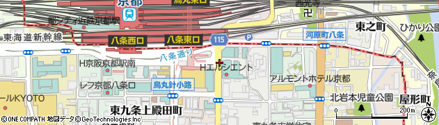 京都府京都市南区東九条東山王町周辺の地図