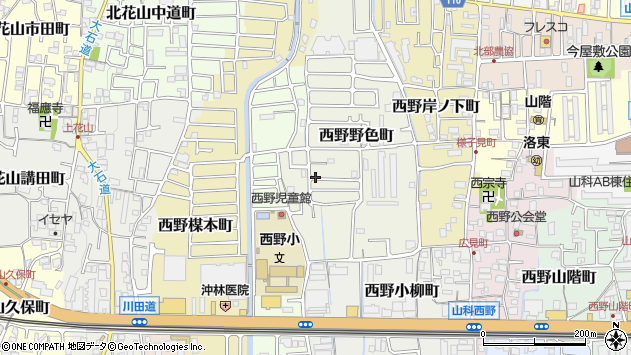 〒607-8353 京都府京都市山科区西野野色町の地図