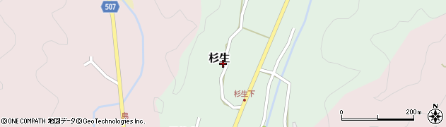 兵庫県猪名川町（川辺郡）杉生周辺の地図