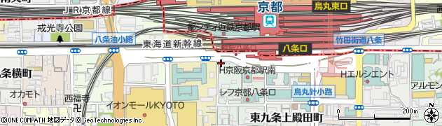 カフェコロラド 京都駅八条口店周辺の地図