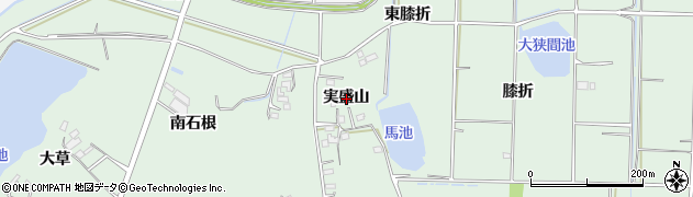 愛知県東浦町（知多郡）緒川（実盛山）周辺の地図