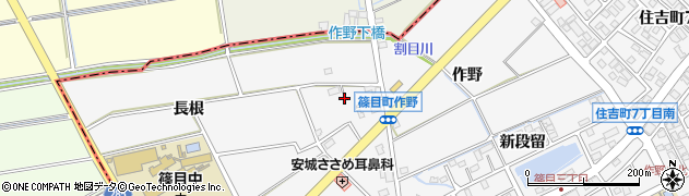 愛知県安城市篠目町池下周辺の地図