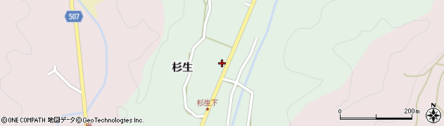 兵庫県猪名川町（川辺郡）杉生（永正庵）周辺の地図