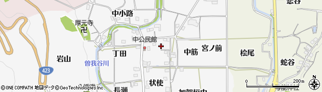 京都府亀岡市曽我部町中（前通）周辺の地図