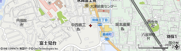 大津富士見台郵便局周辺の地図