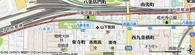 京都府京都市南区八条町448周辺の地図