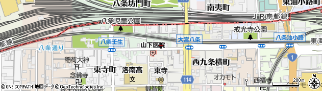 京都府京都市南区八条町419周辺の地図