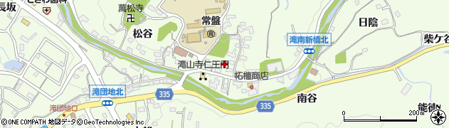 愛知県岡崎市滝町（入ノ谷）周辺の地図