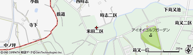 愛知県東浦町（知多郡）緒川（米田二区）周辺の地図