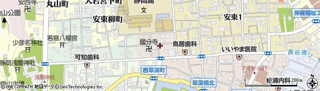 静岡県静岡市葵区長谷町19周辺の地図