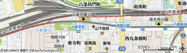 京都府京都市南区八条町446周辺の地図