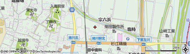 愛知県東浦町（知多郡）緒川（上家左川）周辺の地図