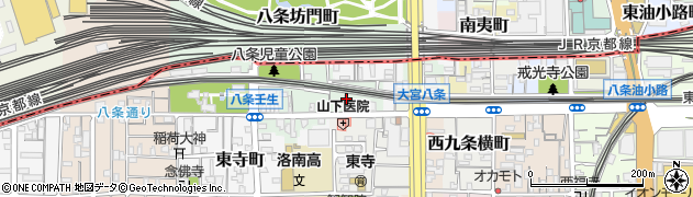 京都府京都市南区八条町423周辺の地図