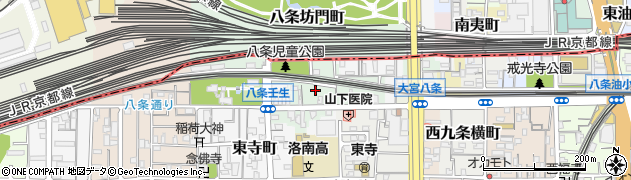 京都府京都市南区八条町447周辺の地図