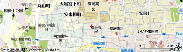 静岡県静岡市葵区長谷町1周辺の地図