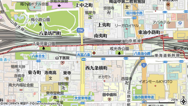 〒601-8404 京都府京都市南区西九条小寺町の地図