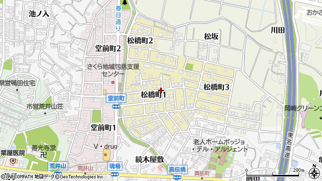 〒444-2113 愛知県岡崎市松橋町の地図