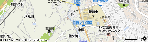 愛知県知多市新知中殿20周辺の地図