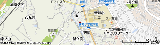 愛知県知多市新知中殿22周辺の地図