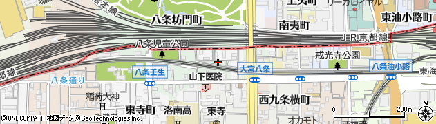 京都府京都市南区八条町417周辺の地図