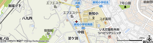 愛知県知多市新知中殿21周辺の地図