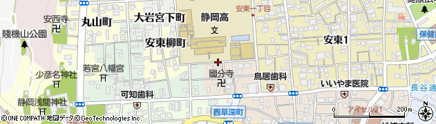 静岡県静岡市葵区長谷町周辺の地図