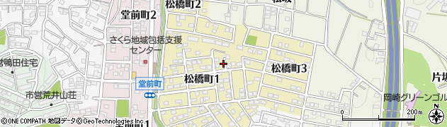 愛知県岡崎市松橋町周辺の地図