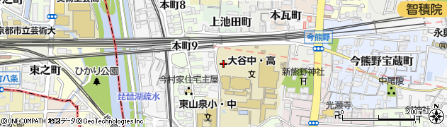 京都府京都市東山区今熊野池田町周辺の地図