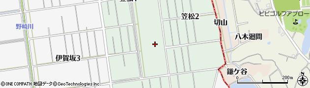 愛知県知多市笠松周辺の地図