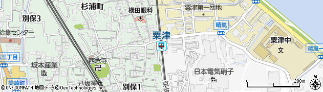 粟津駅周辺の地図