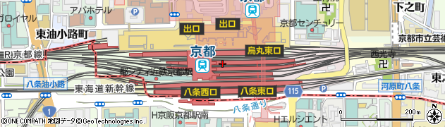 京都駅周辺の地図