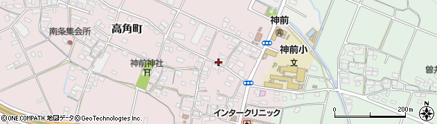 三重県四日市市高角町391周辺の地図