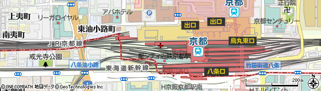 ますたに 京都駅ビル拉麺小路店周辺の地図