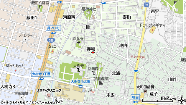 〒444-2133 愛知県岡崎市井ノ口町の地図