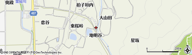 京都府亀岡市曽我部町寺（地明谷）周辺の地図