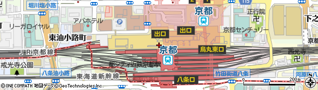 接方来京都駅ビル店周辺の地図