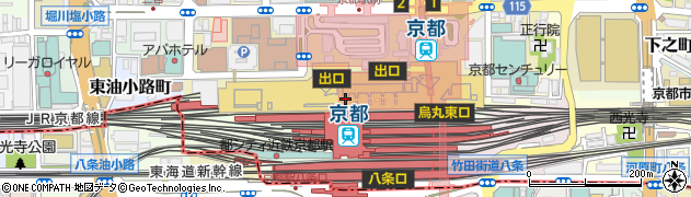 京都駅ビル周辺の地図