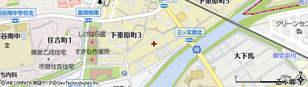 愛知県刈谷市下重原町4丁目周辺の地図