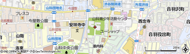 京都府京都市山科区竹鼻サイカシ町周辺の地図
