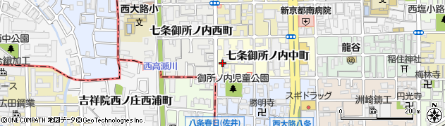 京都府京都市下京区七条御所ノ内中町周辺の地図