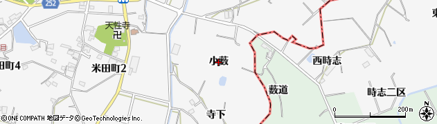 愛知県大府市吉田町（小薮）周辺の地図