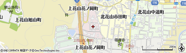 京都府京都市山科区北花山西ノ野町14周辺の地図