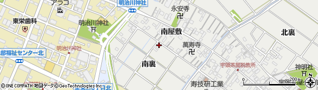 愛知県安城市浜屋町（南裏）周辺の地図