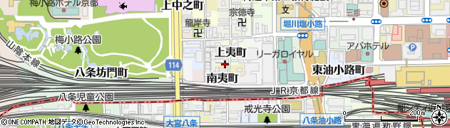 京都府京都市下京区上夷町164周辺の地図